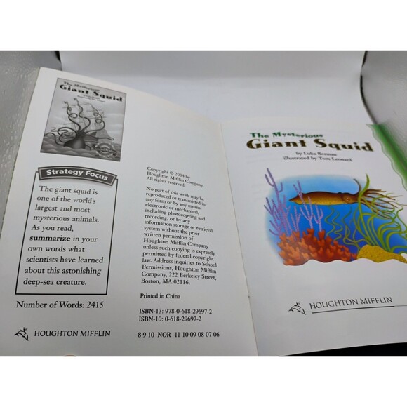 The Mysterious Giant Squid, Luka Berman, 2004, Paperback - Picture 2 of 6